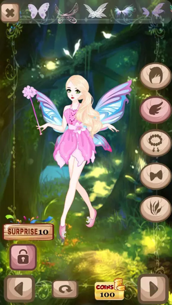 Ảnh chụp màn hình của Dress Up Fairy Tale Princess - Fantasy Strawberry Land Hidden Secrets Version