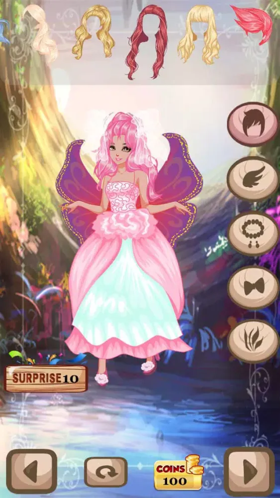 Ảnh chụp màn hình của Dress Up Fairy Tale Princess - Fantasy Strawberry Land Hidden Secrets Version
