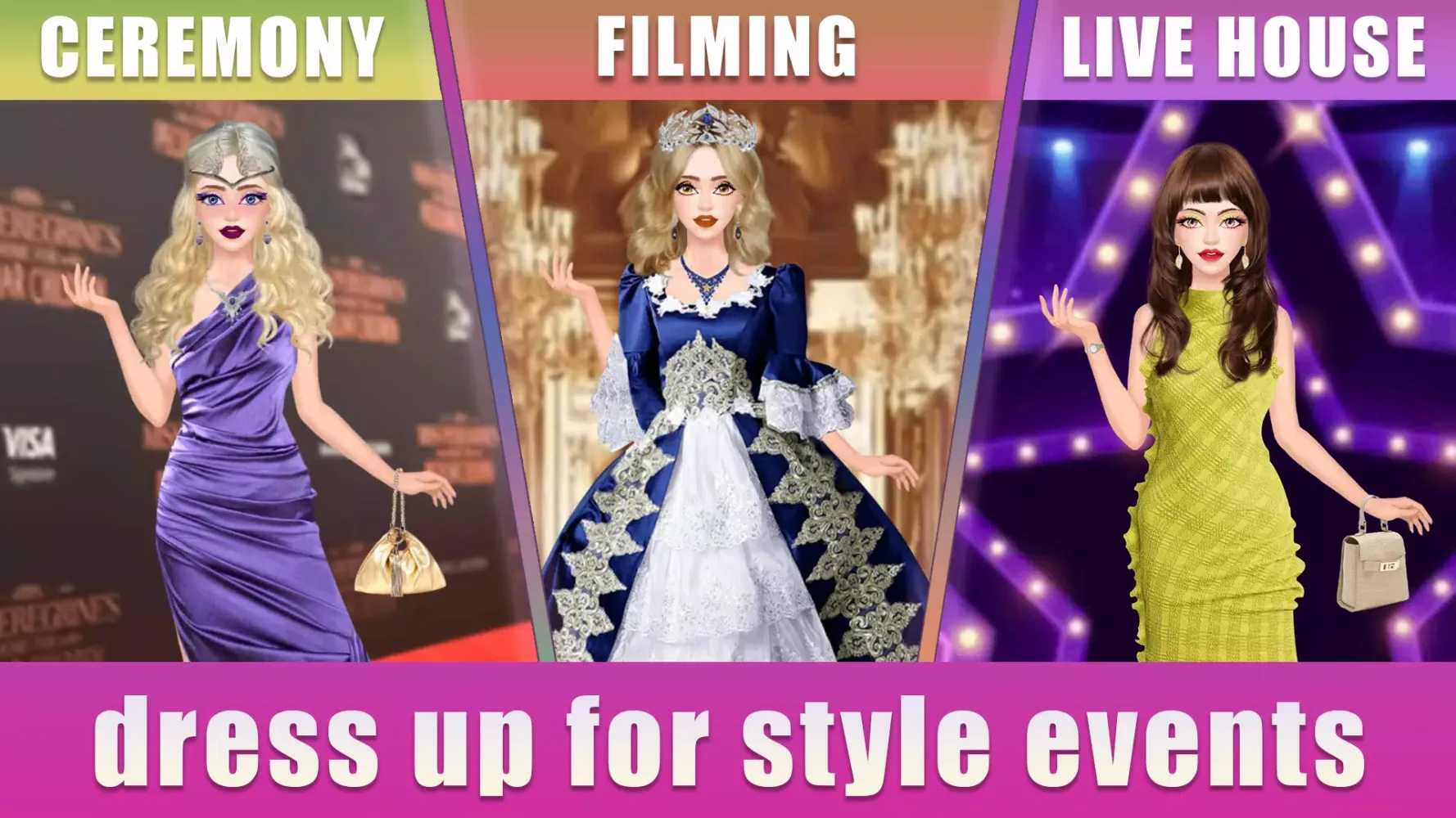 Capturas de pantalla de Fashion Stylist Dress Up Show