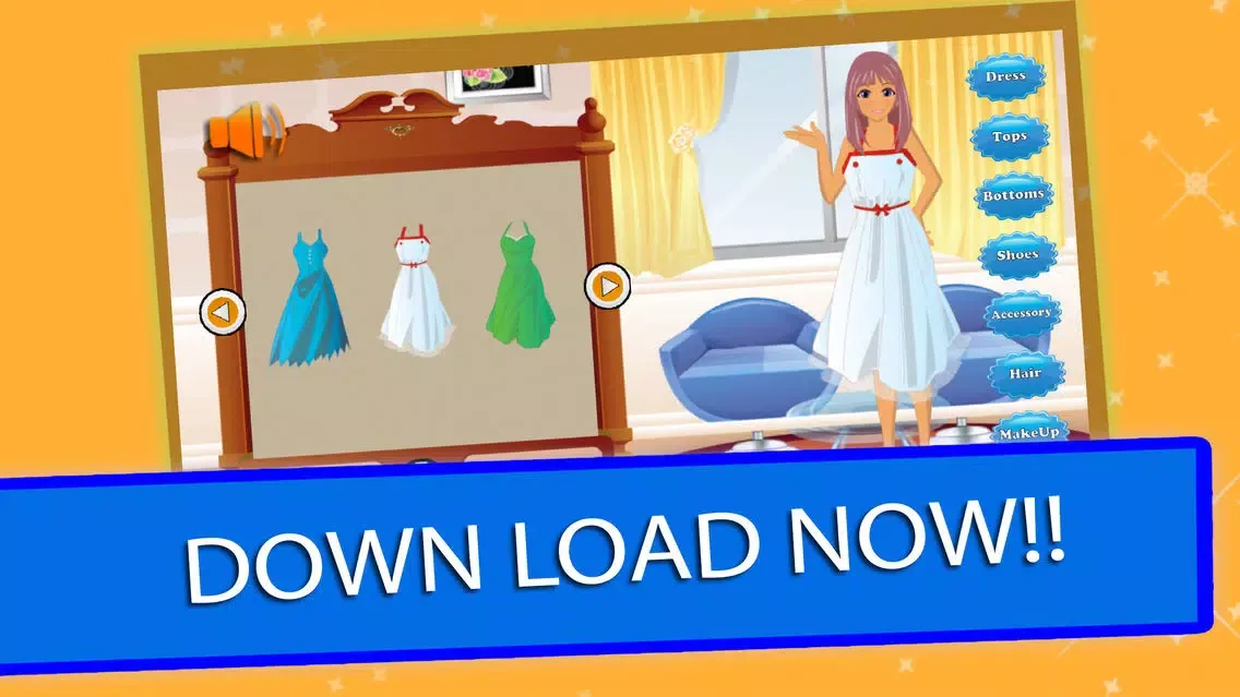 Captures d'écran de Dress up Girl Score Celebrity : Fantasy Makeup Hairstyle Fashion For Kid Games