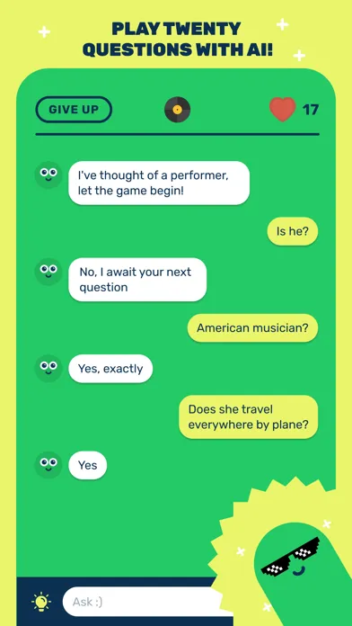 Tangkapan layar 20Questions.AI