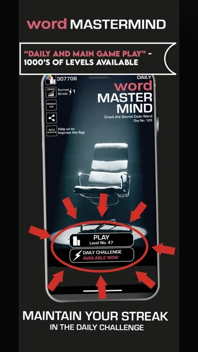 Screenshot di Daily Word Mastermind Guess