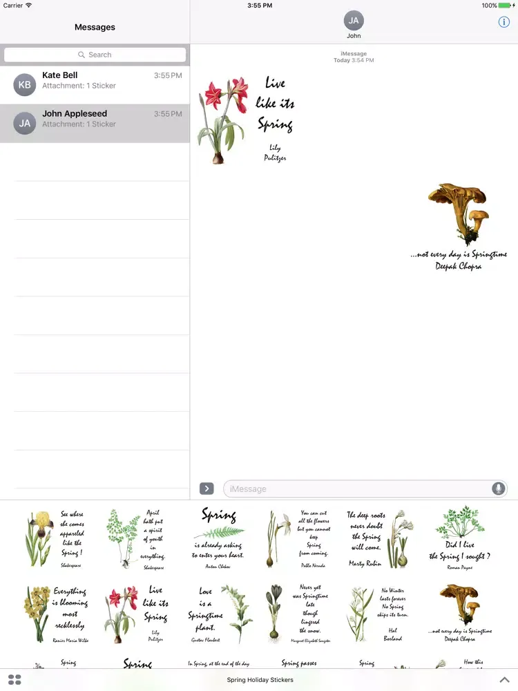 Captures d'écran de Spring Holiday Stickers iPad 