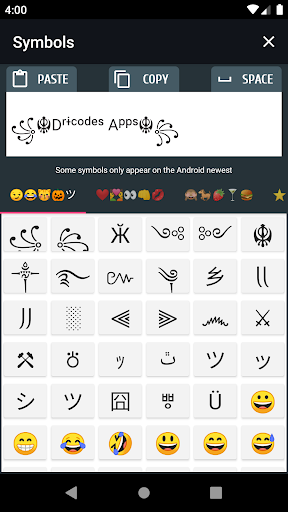 PRO Symbols Nicknames Letters Screenshots