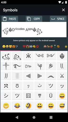 PRO Symbols Nicknames Letters Screenshots