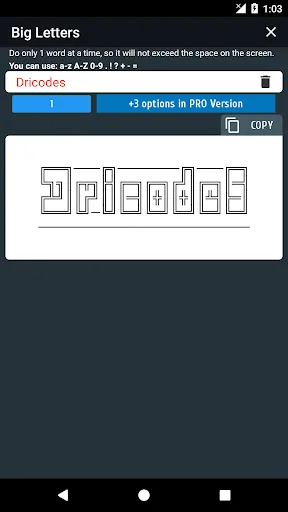 Cool text and symbols Screenshots