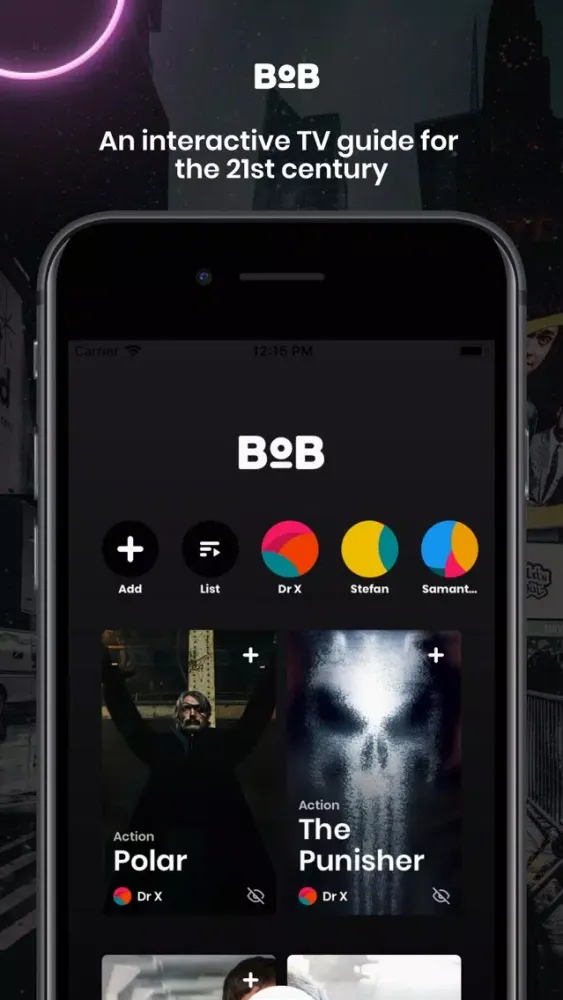 ภาพหน้าจอของ BoB - Where friends find shows