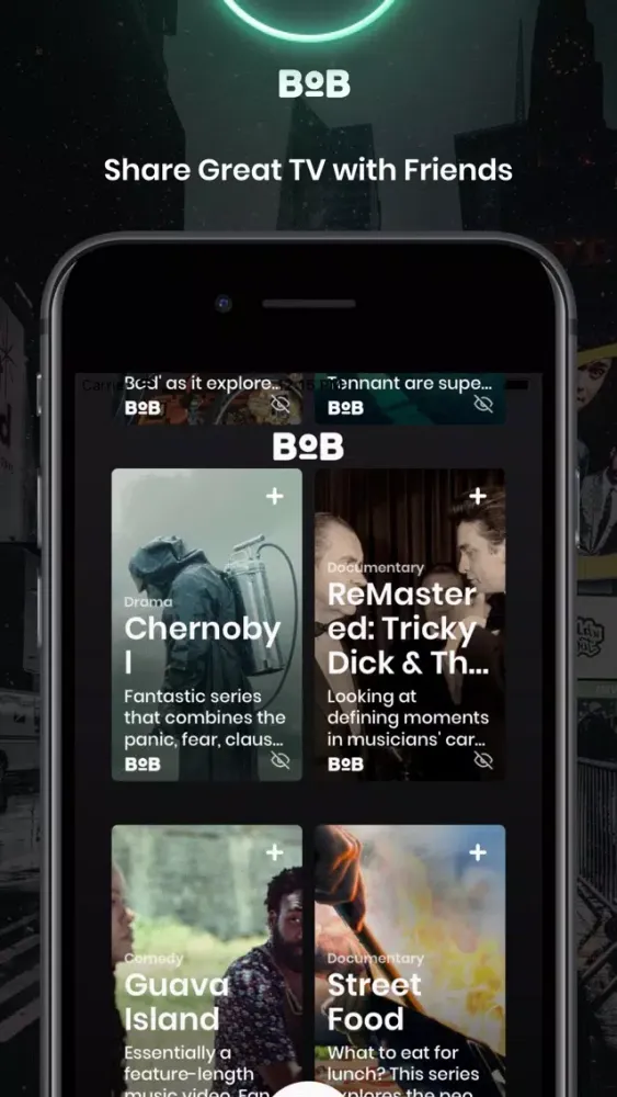 ภาพหน้าจอของ BoB - Where friends find shows