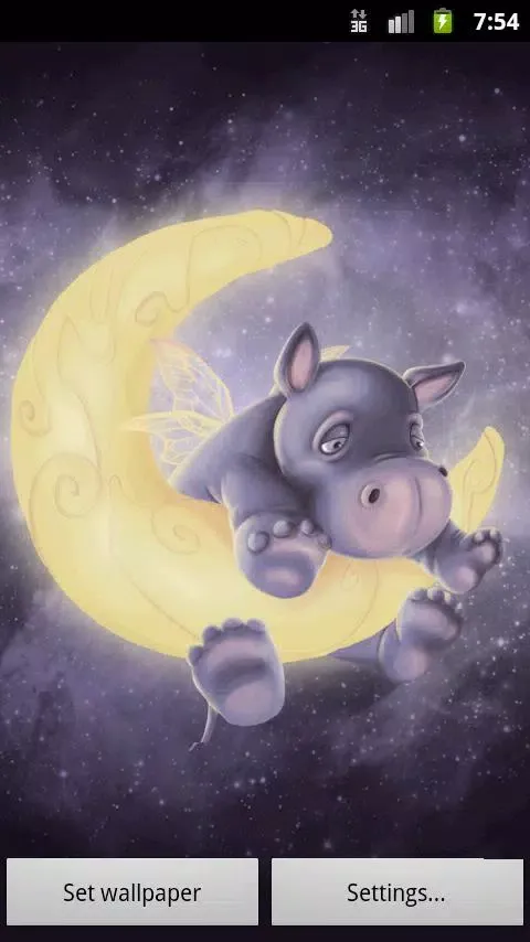 Sleepy Hippo Live Wallpaper Fr應用截圖
