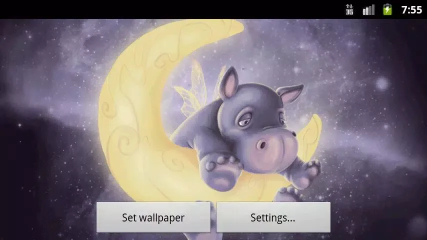 Sleepy Hippo Live Wallpaper Fr應用截圖