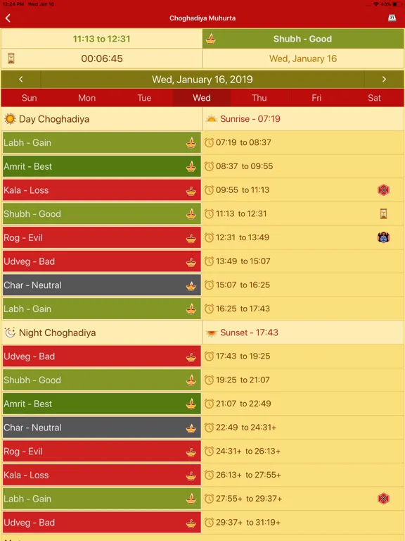 Hindu Calendar - Drik Panchang iPad  스크린샷