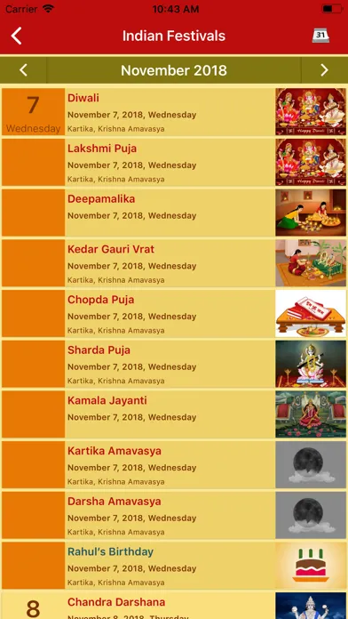 Hindu Calendar - Drik Panchang 스크린샷