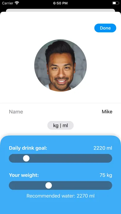 Water Intake Reminder スクリーンショット