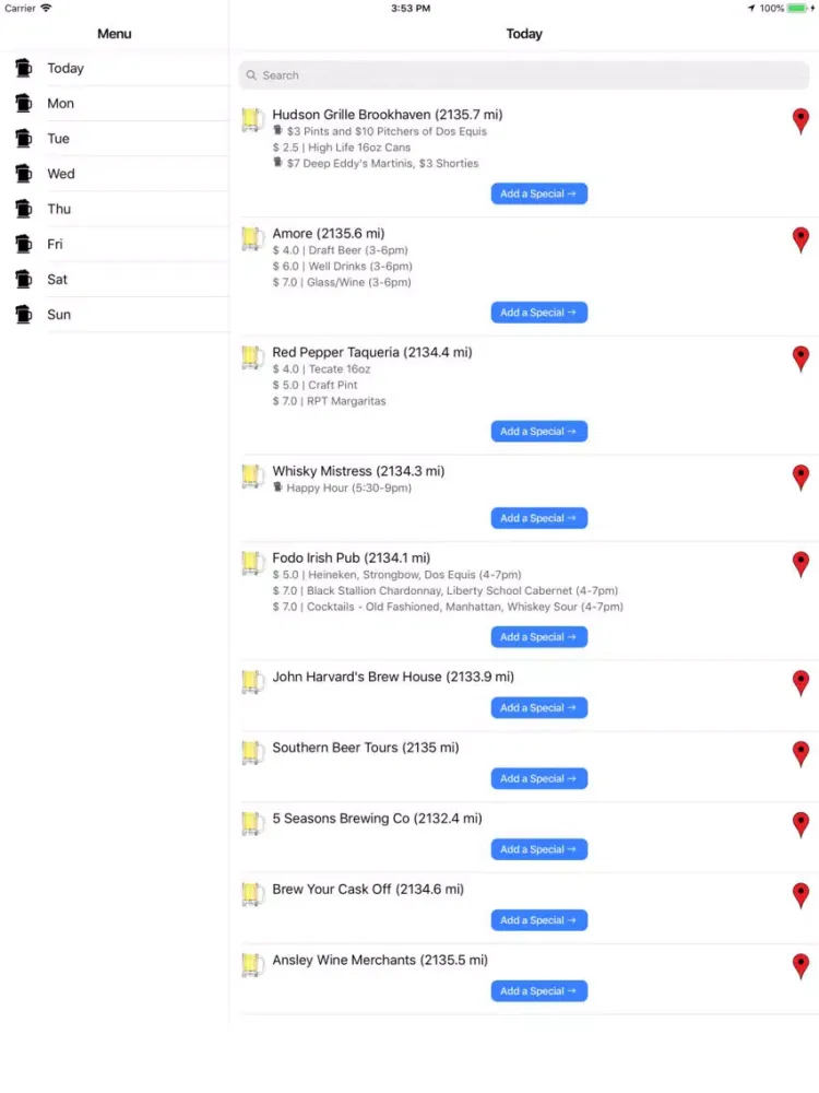 Zrzuty ekranu DrinkGrab: Share Happy Hours iPad 