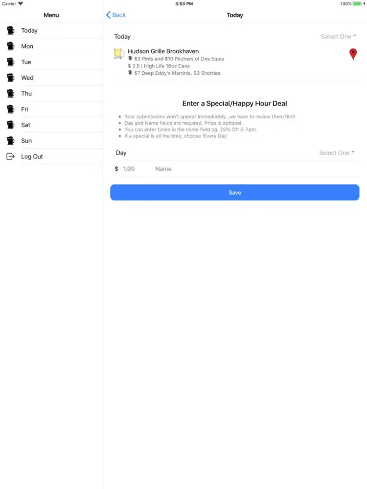 Zrzuty ekranu DrinkGrab: Share Happy Hours iPad 