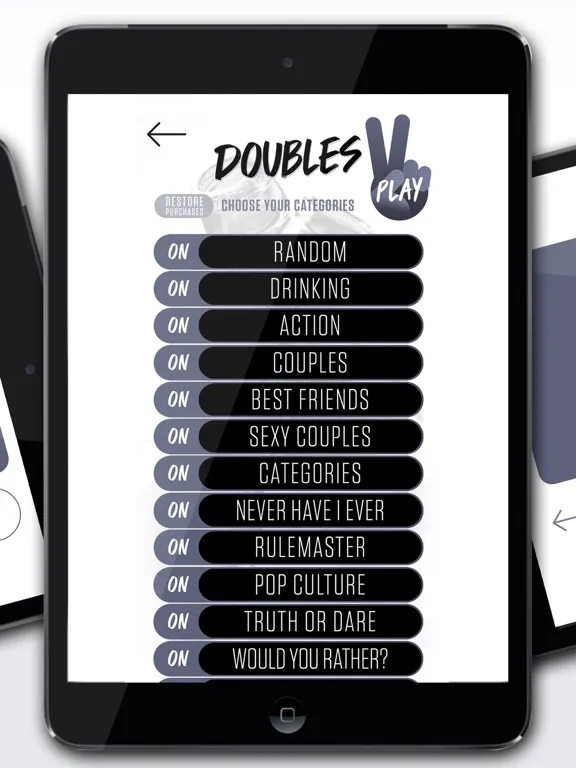 Capturas de pantalla de Doubles: Drinking Games for 2 iPad 