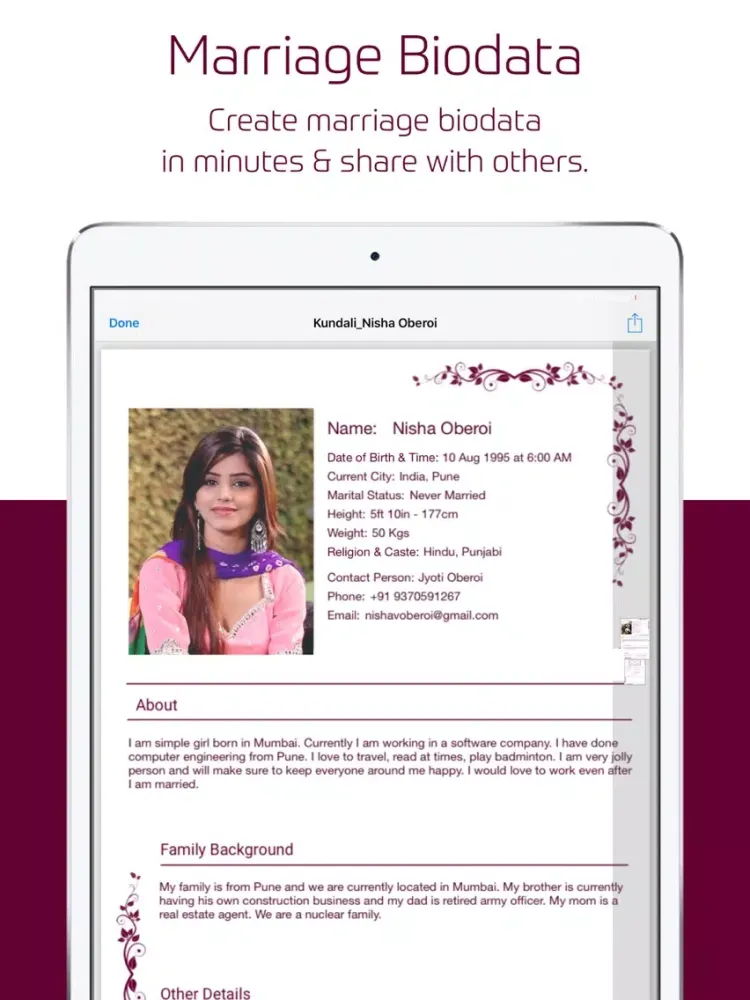 Capturas de pantalla de Shaadi Biodata Creator iPad 
