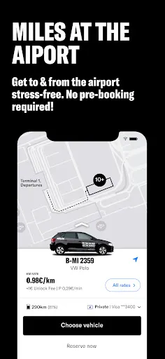 Tangkapan skrin MILES Carsharing & Vans