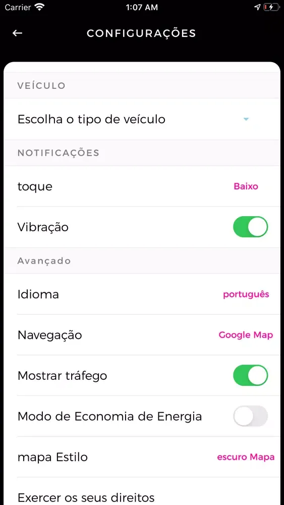Tangkapan skrin Piik.app - Entregador