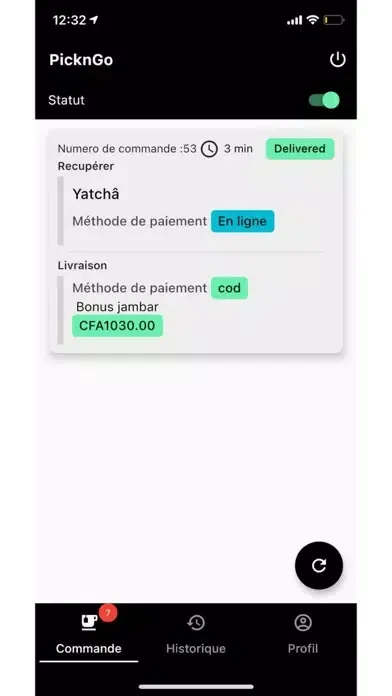 Captures d'écran de PicknGo Driver