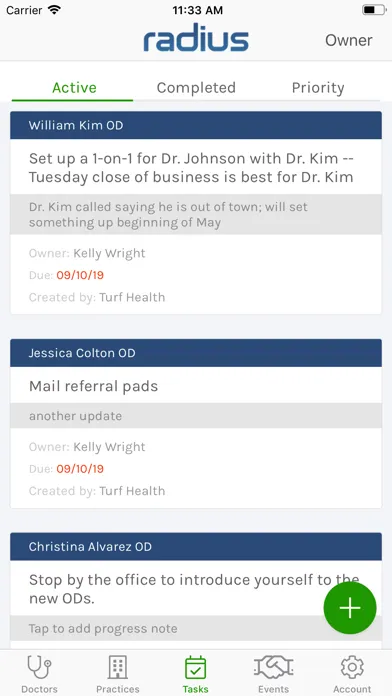 Capturas de tela do Radius by Turf Health