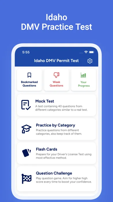Idaho DMV Drivers License Test স্ক্রিনশট