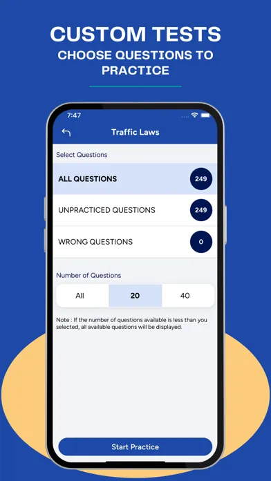 ภาพหน้าจอของ MA RMV Permit Practice Test