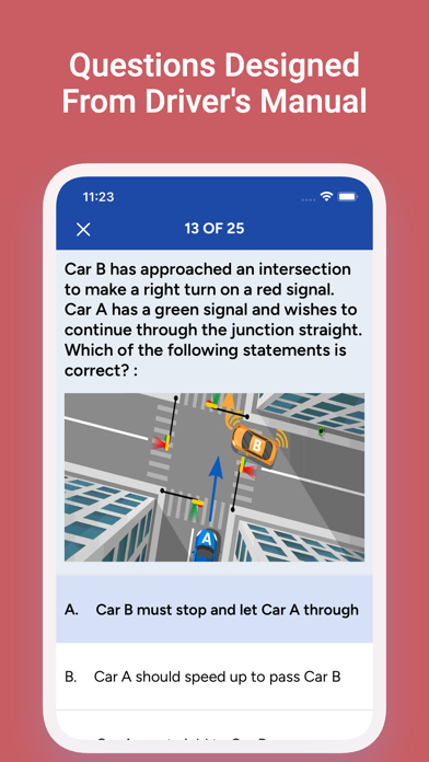 Capturas de tela do NV DMV Driver's License Test