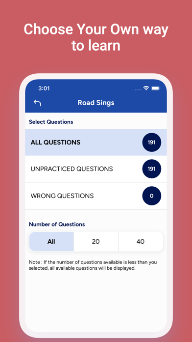Capturas de tela do NV DMV Driver's License Test