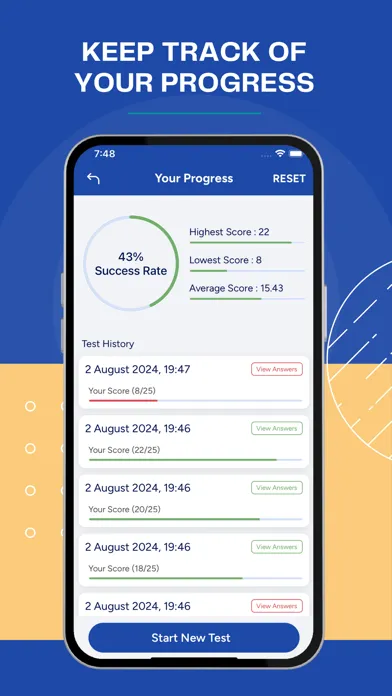 NJ MVC Permit Practice Test Screenshots