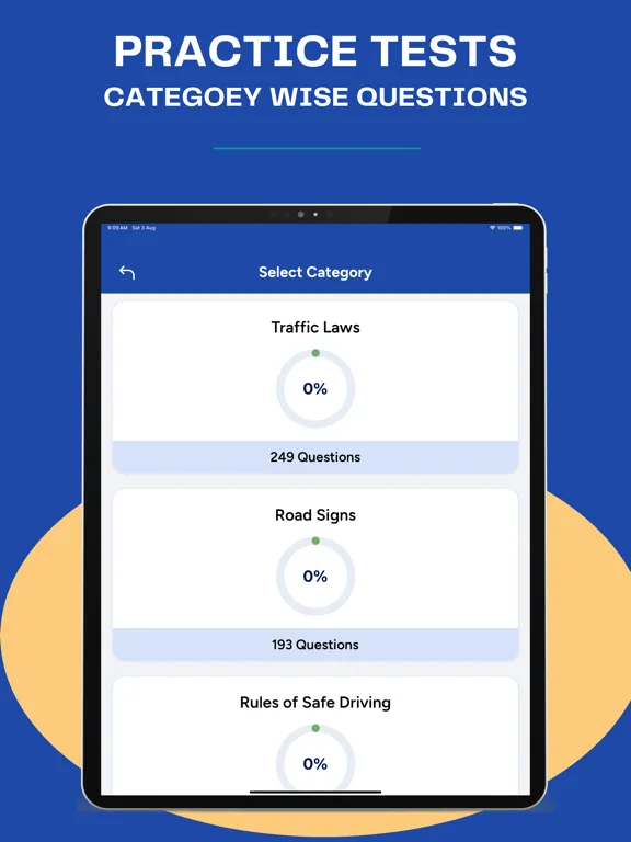 Texas DMV Driver License Test iPad 应用截图