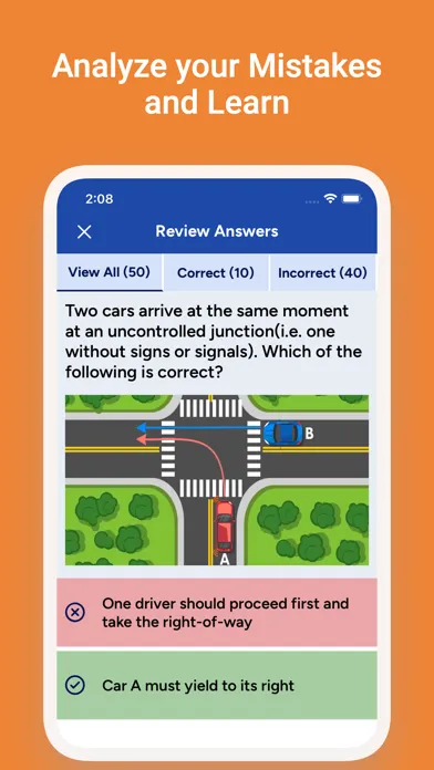 Zrzuty ekranu WI DMV Driver's License Test