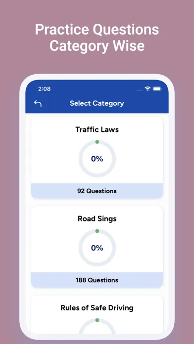 Zrzuty ekranu WI DMV Driver's License Test