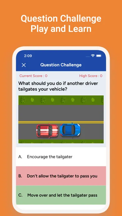 Zrzuty ekranu WI DMV Driver's License Test