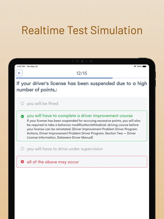 Delaware DMV Drivers Test Prep iPad  スクリーンショット
