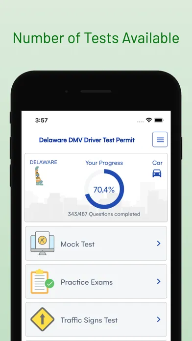Delaware DMV Drivers Test Prep スクリーンショット
