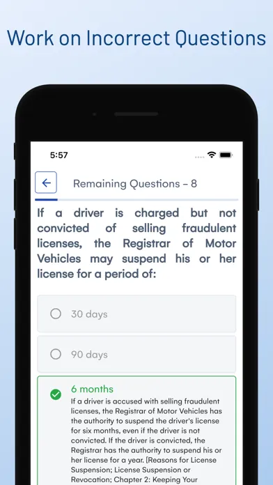 Mass RMV Driver Permit Test 스크린샷