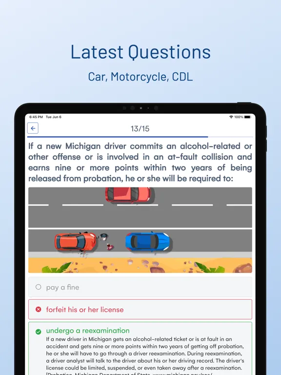 Zrzuty ekranu Michigan DMV Driver Test Prep iPad 