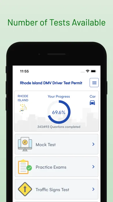 RI DMV Drivers Permit Test应用截图