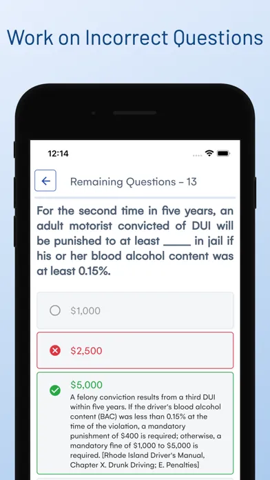 RI DMV Drivers Permit Test应用截图
