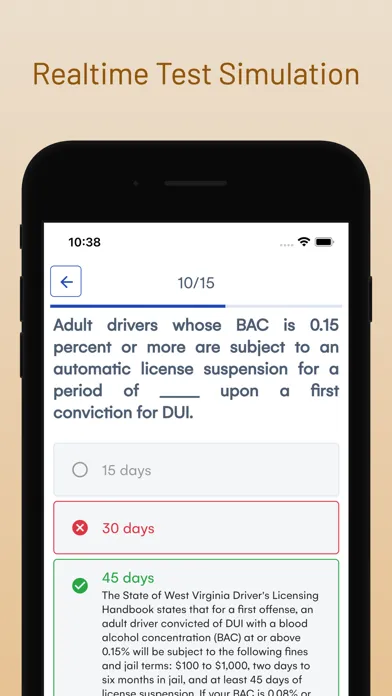 WV DMV Drivers Permit Test Ekran Görüntüleri