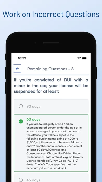 WV DMV Drivers Permit Test Ekran Görüntüleri