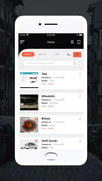 Capturas de pantalla de Drives Vehicle Sharing & Sales