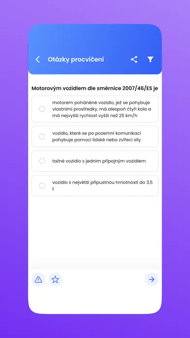 Capturas de tela do Autoškola Testy - Čeština
