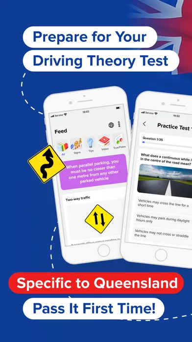 Capturas de tela do QLD Learners Practice Test