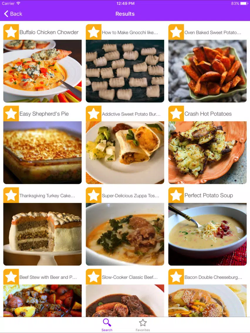 Delicious Real Recipes iPad  Screenshots