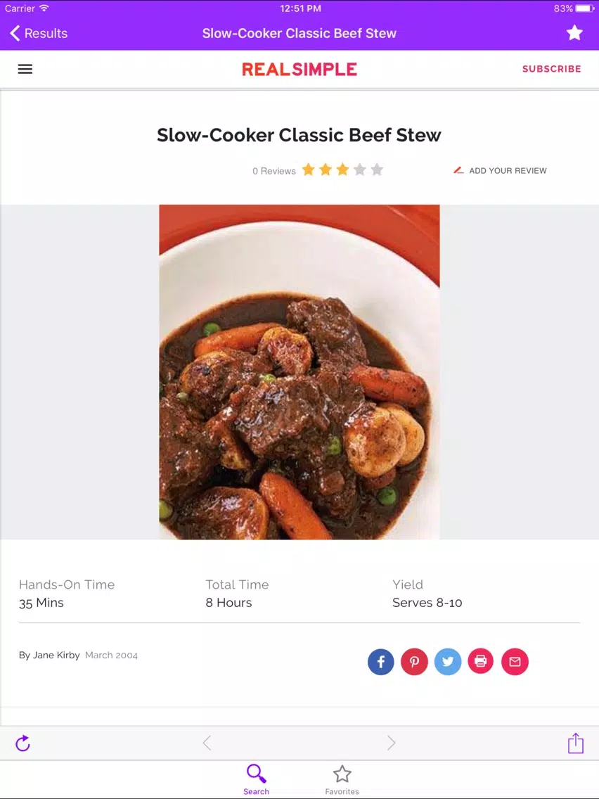 Delicious Real Recipes iPad  Screenshots