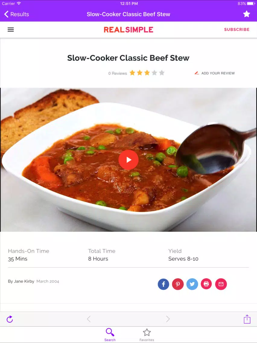 Delicious Real Recipes iPad  Screenshots