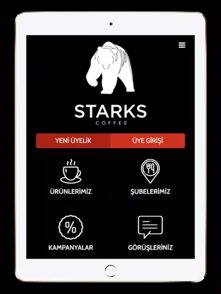 Starks Coffee iPad  سکرین شاٹس