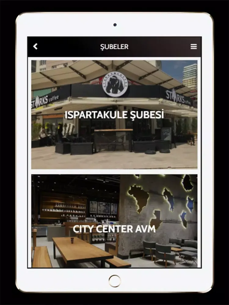 Starks Coffee iPad  سکرین شاٹس